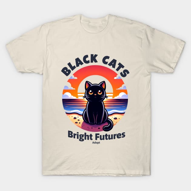 Black Cats Bright Futures Adopt T-Shirt by Jambella